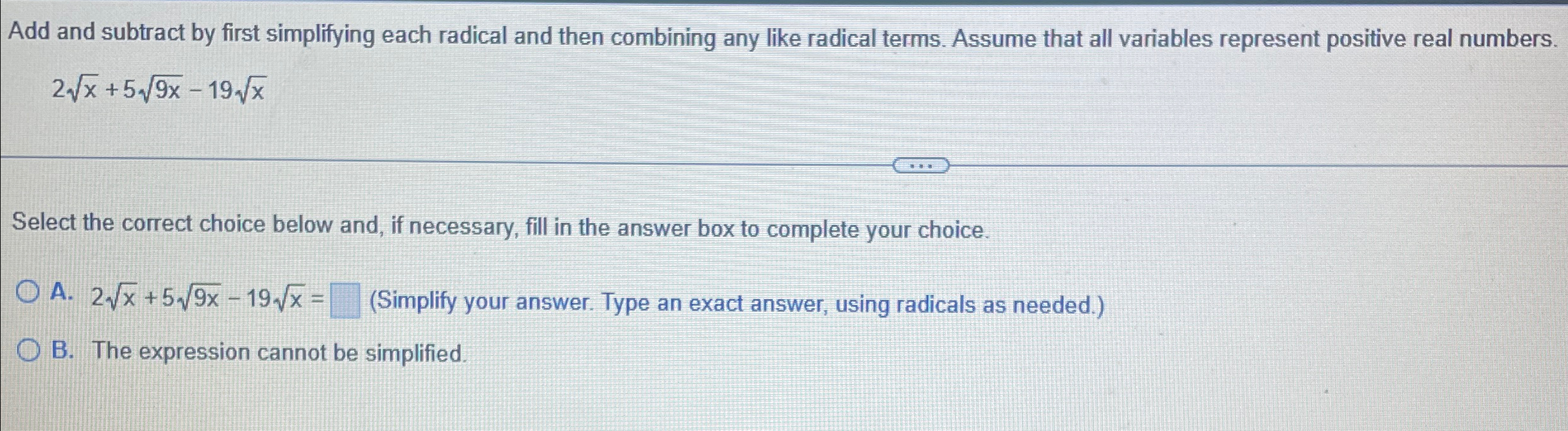 Solved Add And Subtract By First Simplifying Each Radical Chegg