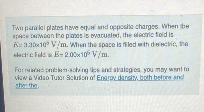 Solved Two Parallel Plates Have Equal And Opposite Charges Chegg