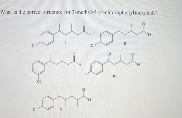 Solved What Is The Correct Structure For Chegg