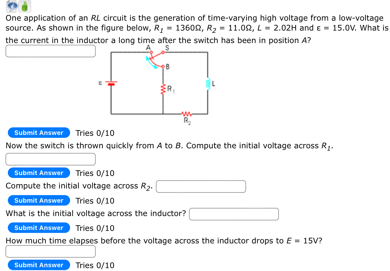 Solved One Application Of An Rl Circuit Is The Generation Chegg