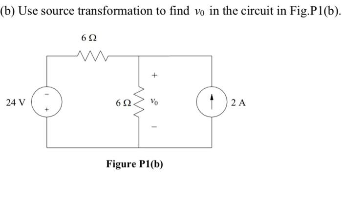 Solved B Use Source Transformation To Find V Chegg