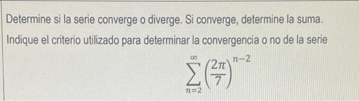 Resuelto Determine Si La Serie Converge O Diverge Si Chegg Mx