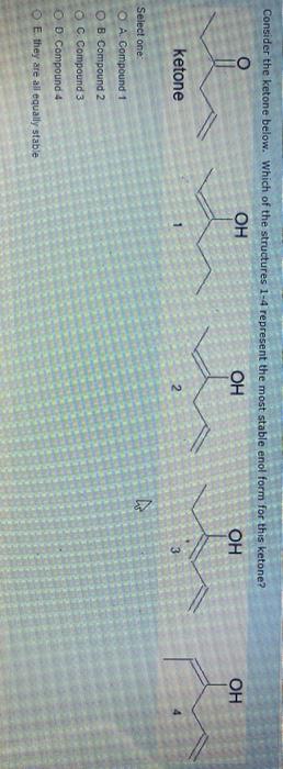 Solved Consider The Ketone Below Which Of The Structures Chegg