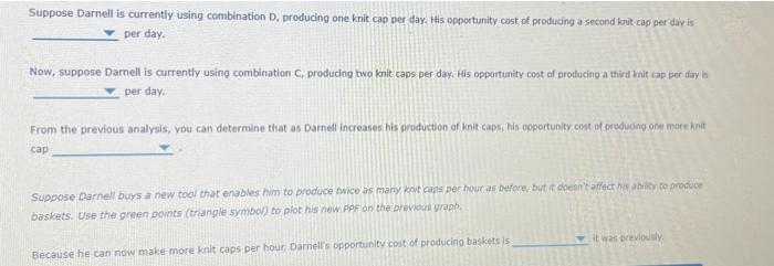 Solved Opportunity Cost And Production Possibilities