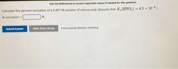 Solved Calculate The Percent Ionization Of A 0 419M Solution Chegg