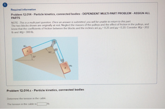 Solved Required Information Problem 12 014 Particle Chegg