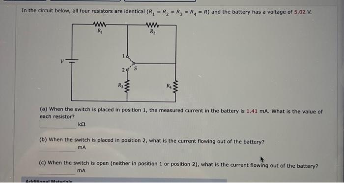 Solved In The Circuit Below All Four Resistors Are Chegg