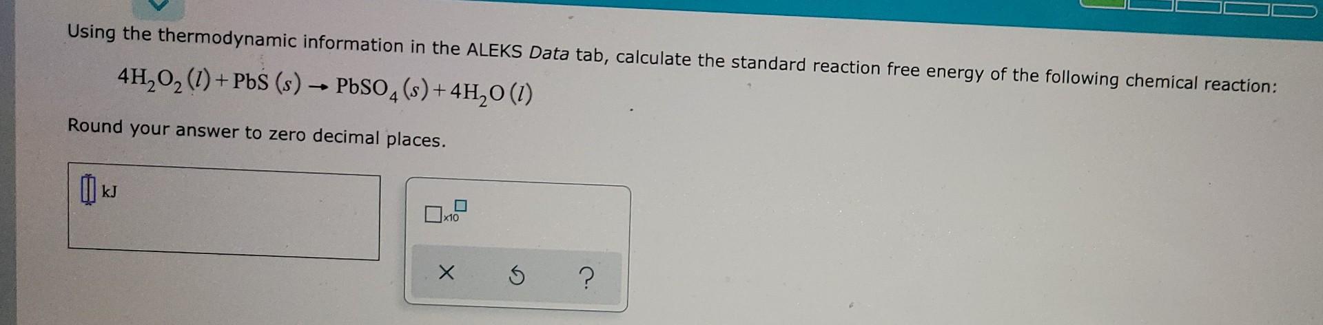 Solved Using The Thermodynamic Information In T