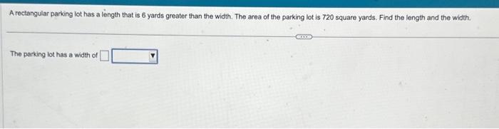 Solved A Rectangular Parking Lot Has A Length That Is Chegg