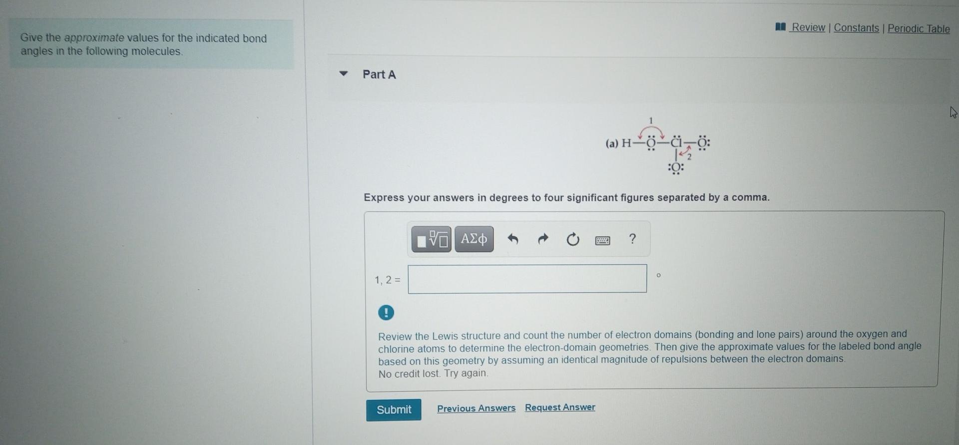 Solved A Review Constants Periodic Table Give The Chegg