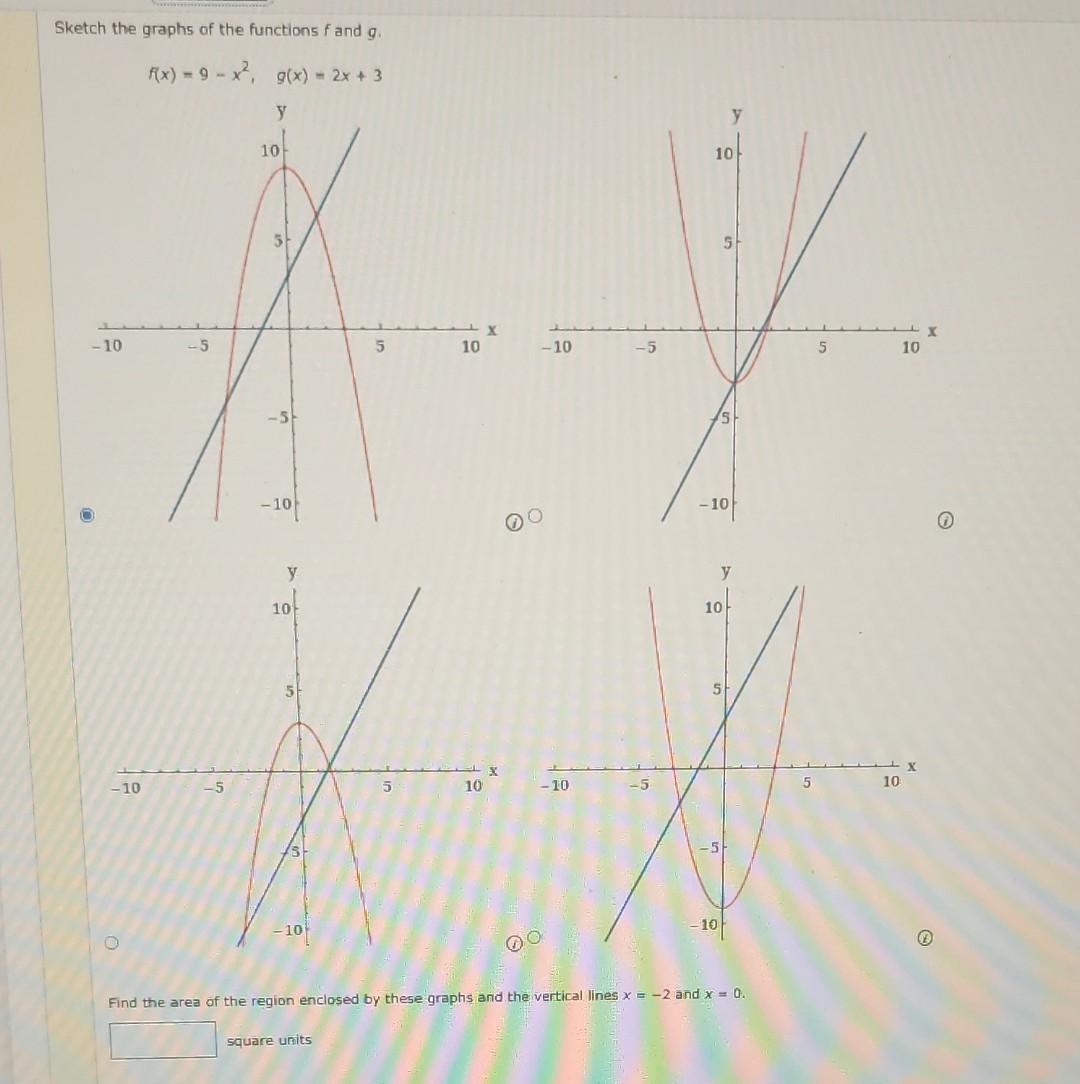 Solved Sketch The Graphs Of The Functions F And G Chegg