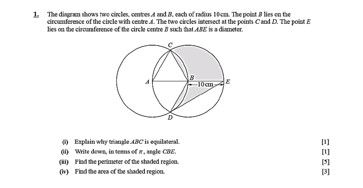 Solved The Diagram Shows Two Circles Centres A And B Each Chegg