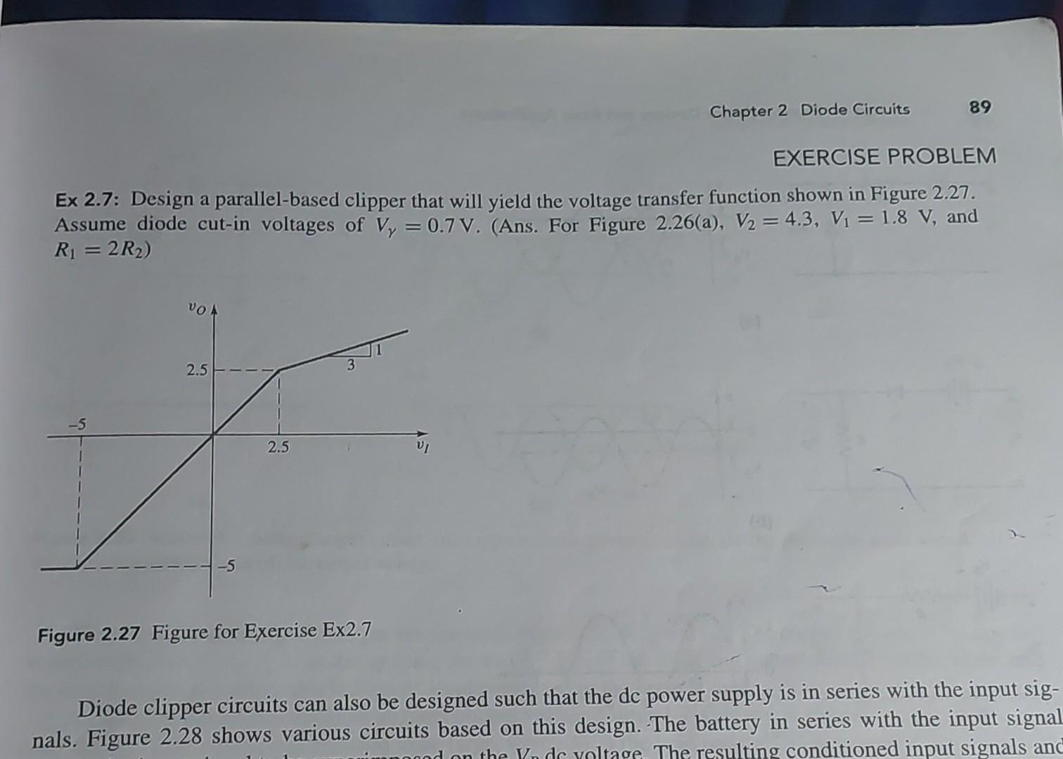 Solved Ex Design A Parallel Based Clipper That Will Chegg