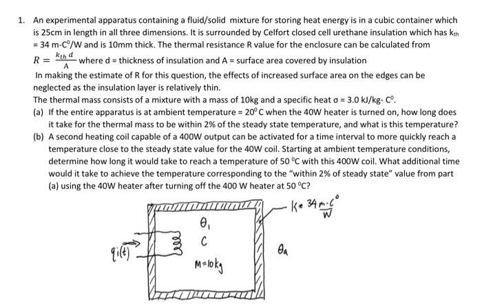 Solved An Experimental Apparatus Containing A Fluid Solid Chegg