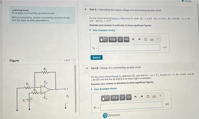 Solved Learning Goal To Analyze Noninverting Op Cir