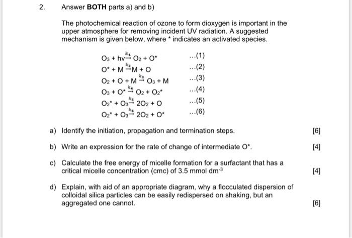 Solved Answer Both Parts A And B The Photochemical Chegg