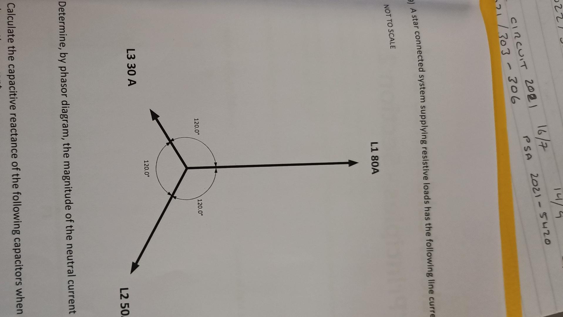 Solved A Star Connected System Supplying Resistive Loads Has Chegg