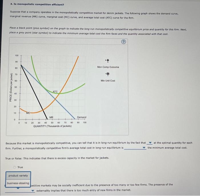 Solved 4 Is Monopolistic Competition Efficient Suppose Chegg