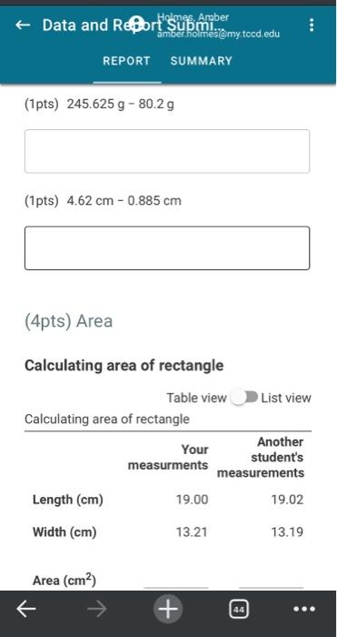 Solved Report Summary Submission Conversion Factors And Chegg