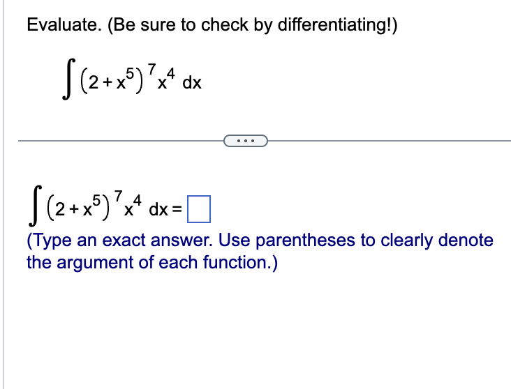 Solved Evaluate Be Sure To Check By Chegg