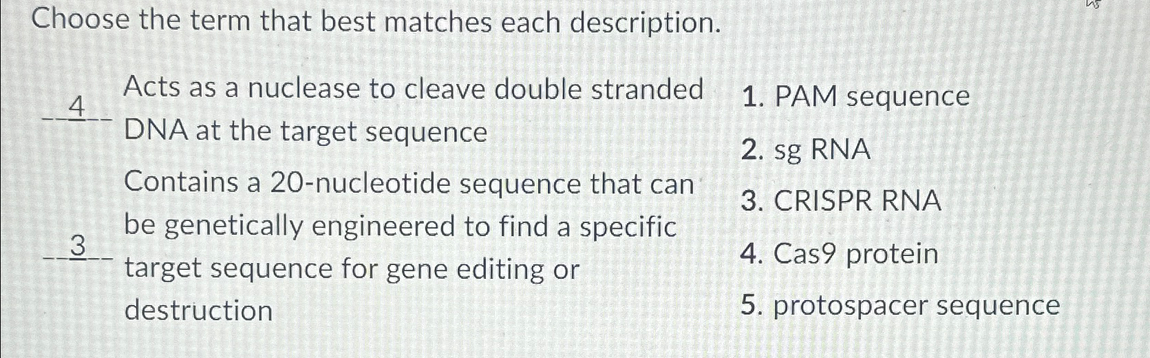 Solved Choose The Term That Best Matches Each Description Q Chegg