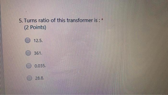 Solved A Kva V Distribution Transformer Has The Chegg