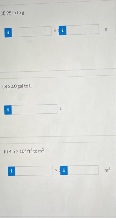 Solved Make The Following Conversions Using The Correct Chegg