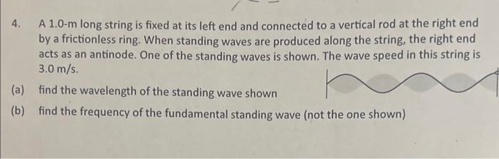 Solved A M Long String Is Fixed At Its Left End And Chegg