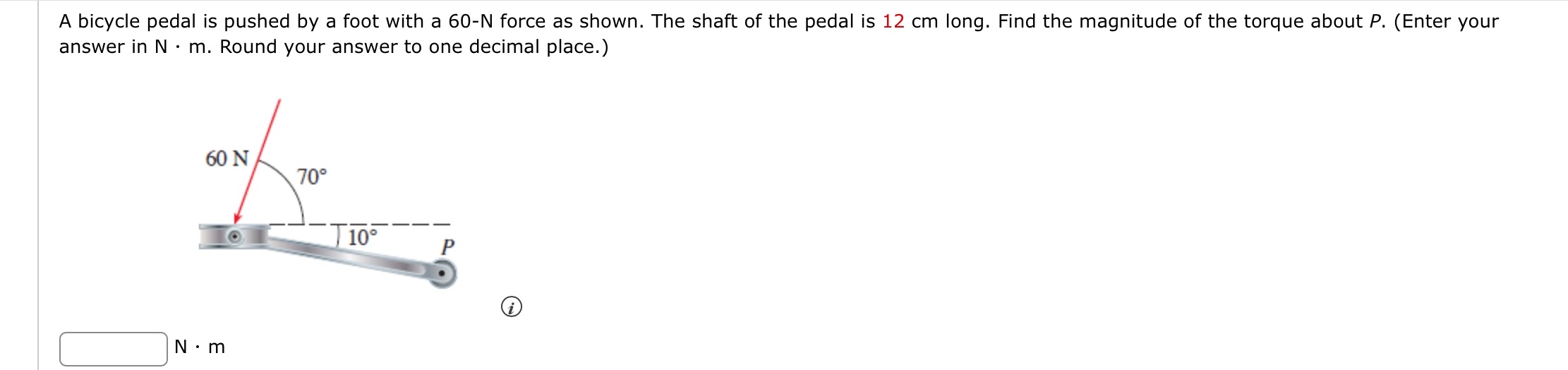 Solved A Bicycle Pedal Is Pushed By A Foot With A N Chegg