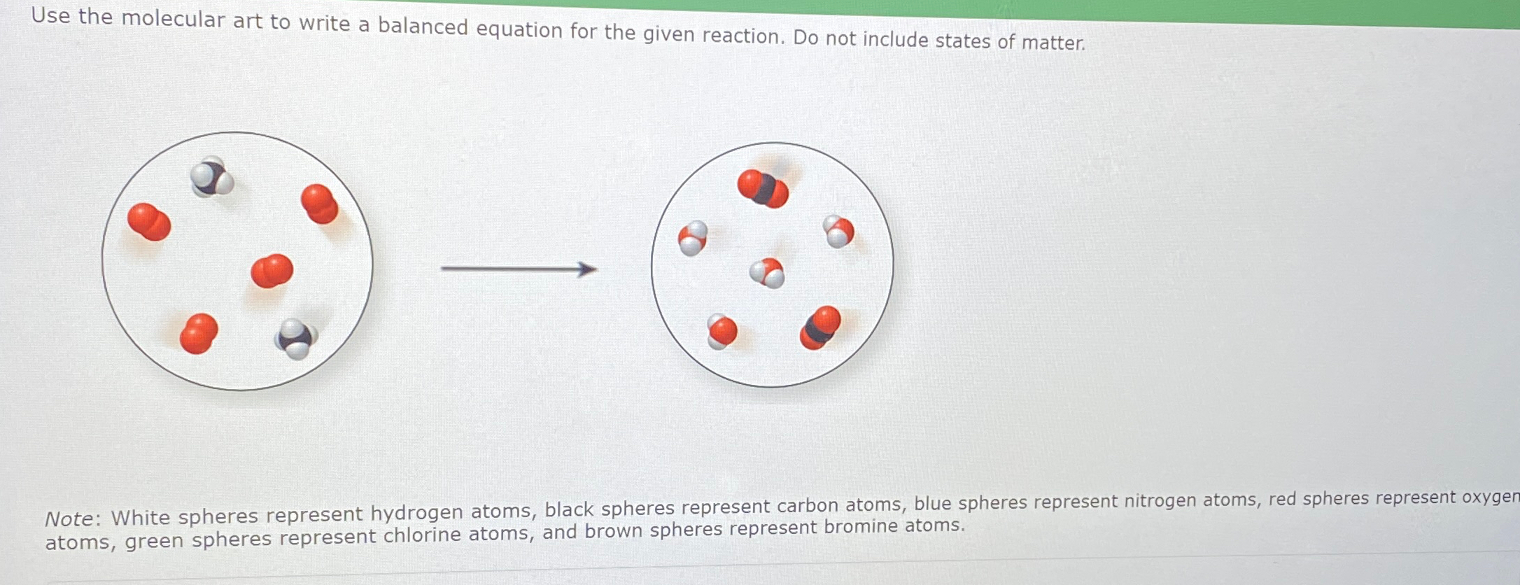 Solved Use The Molecular Art To Write A Balanced Equation Chegg