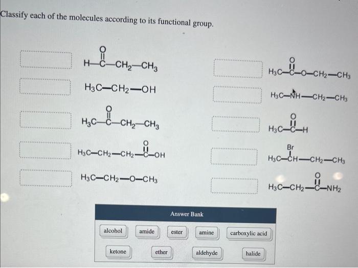 Solved Classify Each Of The Molecules According To Its Chegg