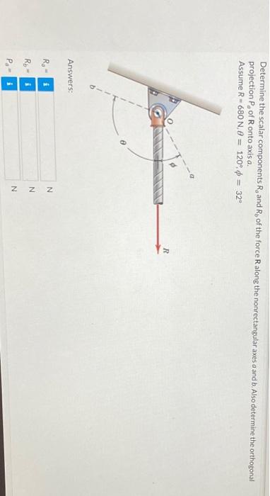 Solved Determine The Scalar Components R And R Of The Chegg