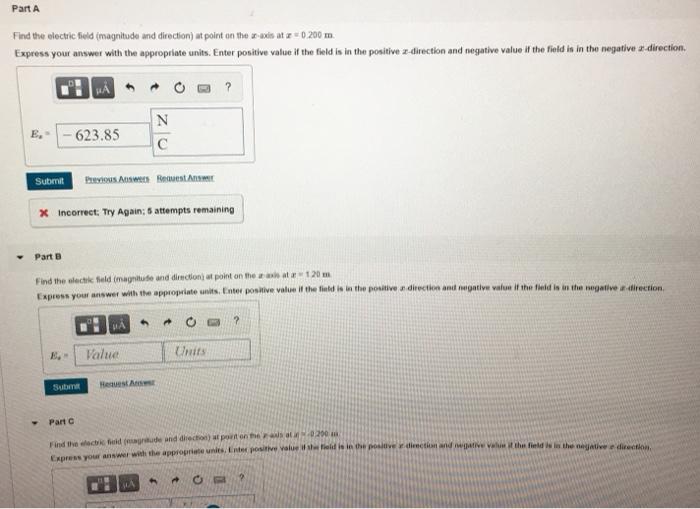 Solved Part A Find The Electric Field Magnitude And Chegg