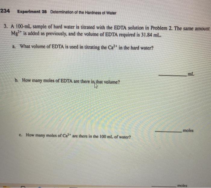 Solved Experiment 28 Advance Study Assignment Determination Chegg