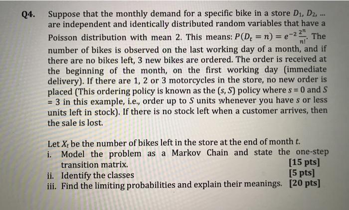 Solved The Question Is Regading The Topic Of Markov Chains Chegg