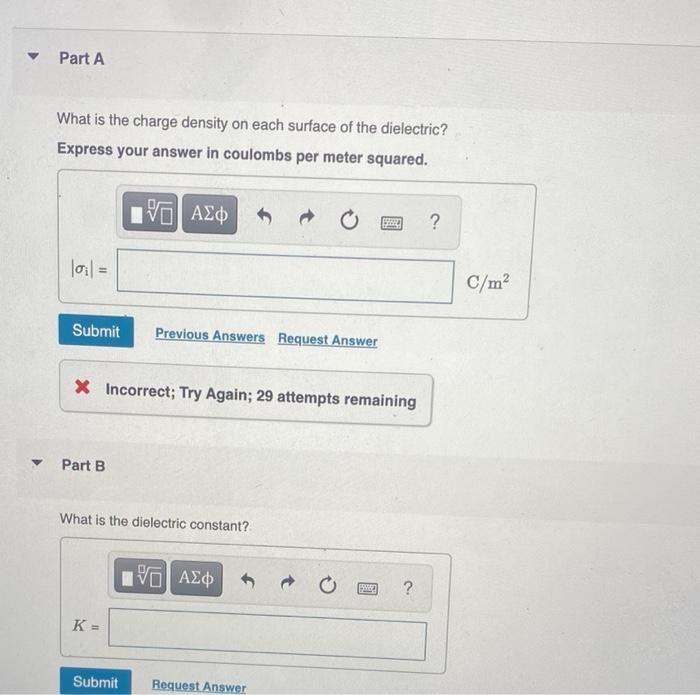 Solved Two Parallel Plates Have Equal And Opposite Charges Chegg