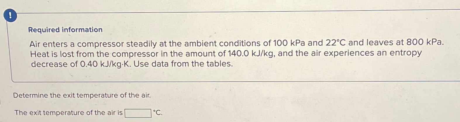 Required Informationair Enters A Compressor Steadily Chegg