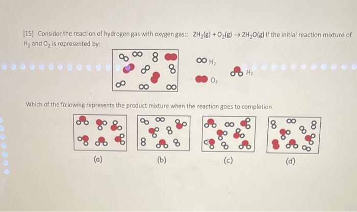 Solved 15 Consider The Reaction Of Hydrogen Gas With Chegg