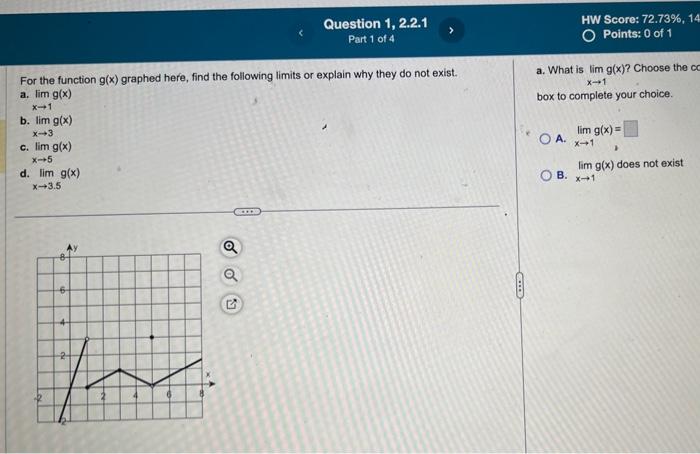 Solved For The Function G X Graphed Here Find The Chegg