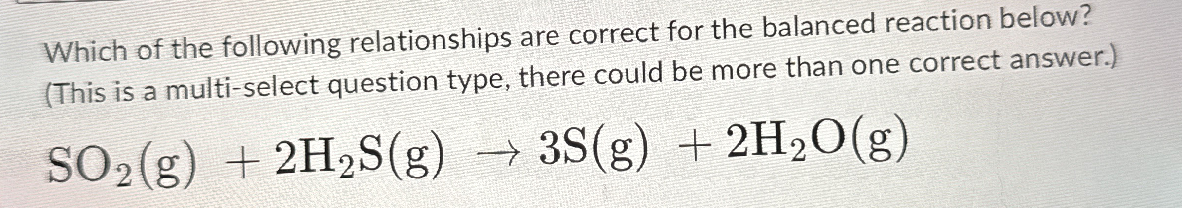 Which Of The Following Relationships Are Correct For Chegg