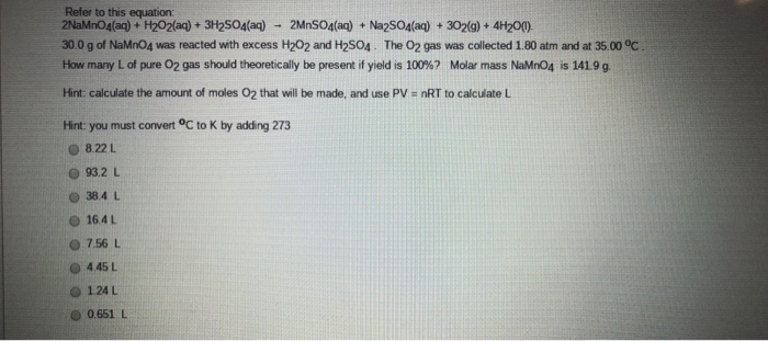 Solved A Sample Of Hydrogen Gas Was Collected Over Water At Chegg