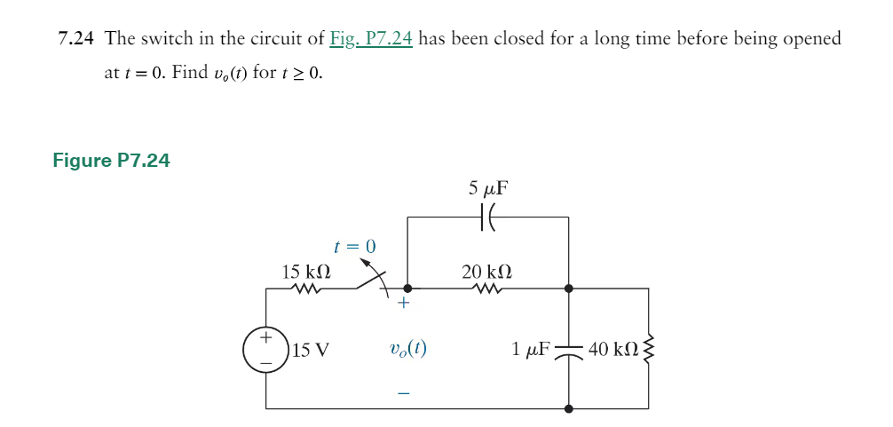 Solved The Switch In The Circuit Of Fig P Has Chegg