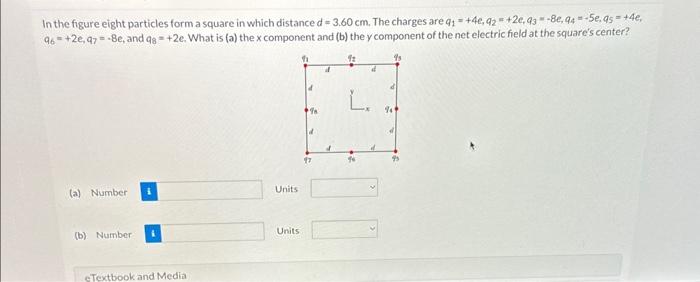 Solved In The Figure Eight Particles Form A Square In Which Chegg