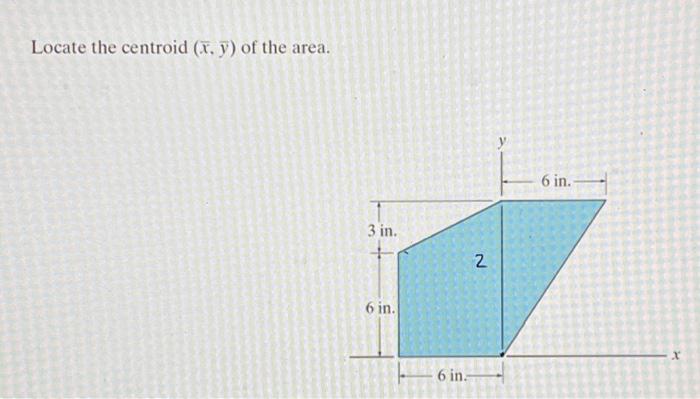 Solved Locate The Centroid X Y Of The Area Chegg