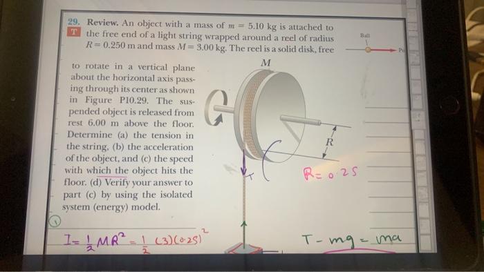 Solved Review An Object With A Mass Of M Kg Is Chegg