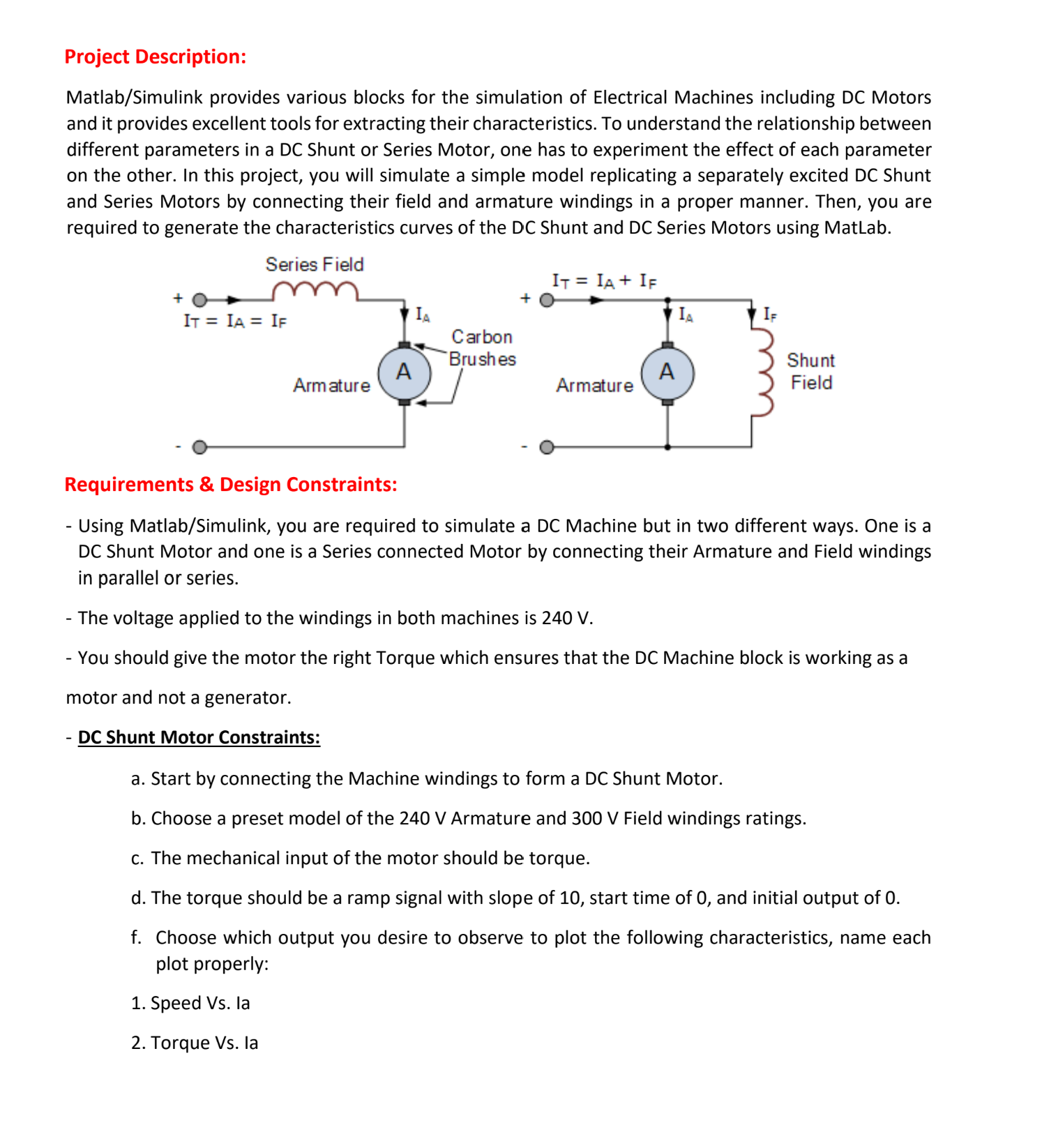 Solved Project Description Matlab Simulink Provides Various Chegg