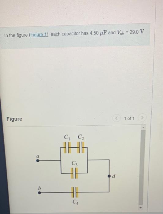 Solved In The Figure Figure Each Capacitor Has