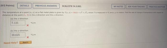 Solved Points Details Previous Answers Scalcet Chegg