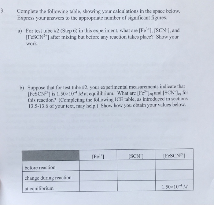 Solved Prepare Five Reaction Mixtures One In Each Of The Chegg