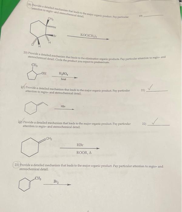 Solved 19 Frovide A Detailed Mechanism That Keads To The Chegg